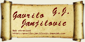 Gavrilo Janjilović vizit kartica